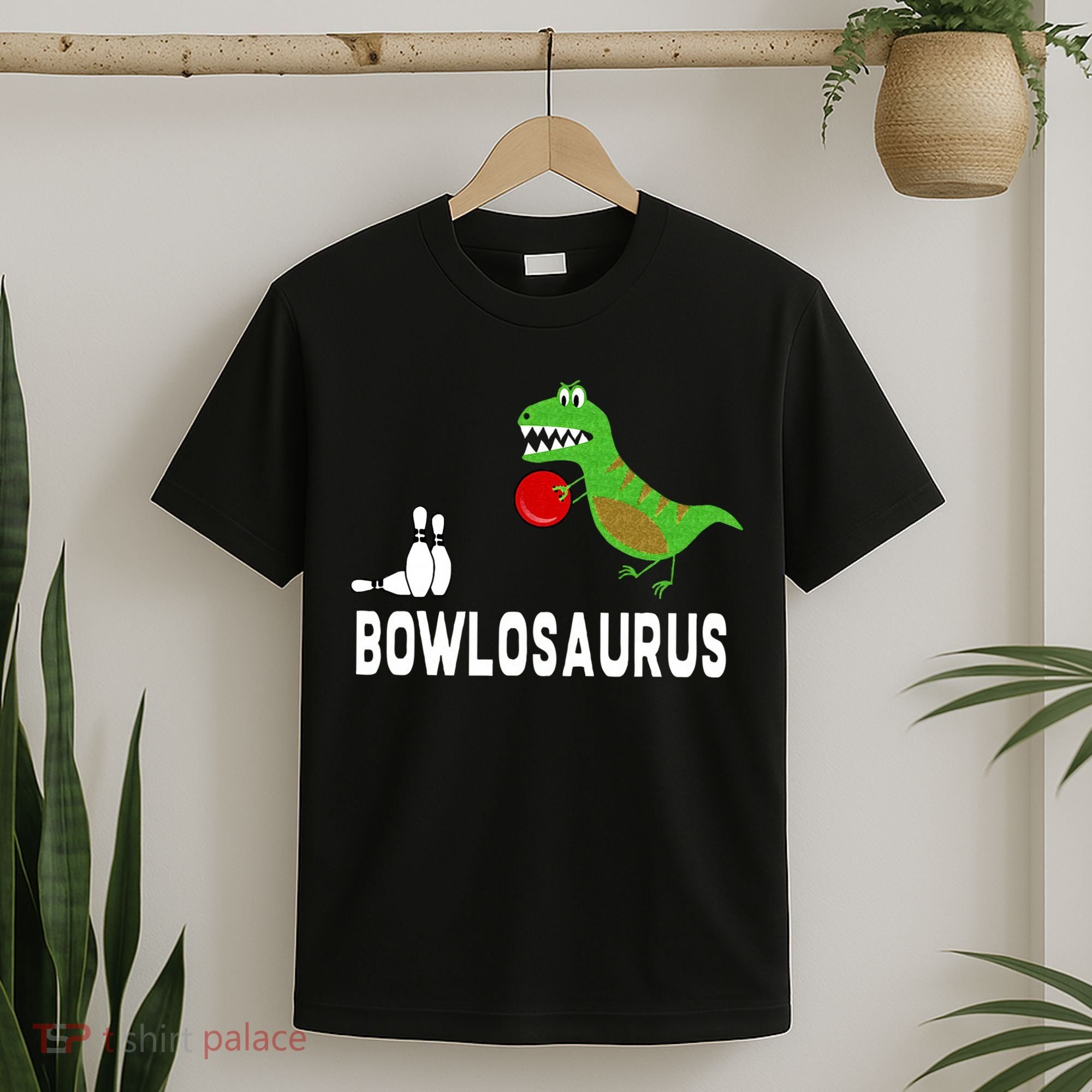 Funny Bowling S Dinosaur Bowler Dino Gift Idea T-Shirt