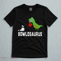 Funny Bowling S Dinosaur Bowler Dino Gift Idea T-Shirt thumb 5