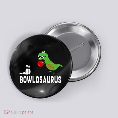 Funny Bowling S Dinosaur Bowler Dino Gift Idea Button