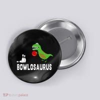 Funny Bowling S Dinosaur Bowler Dino Gift Idea Button thumb 0