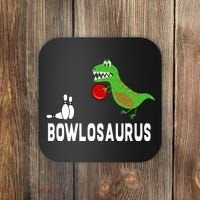 Funny Bowling S Dinosaur Bowler Dino Gift Idea Coaster thumb 0