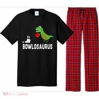 Funny Bowling S Dinosaur Bowler Dino Gift Idea Pajama Set thumb 0