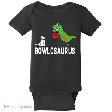 Funny Bowling S Dinosaur Bowler Dino Gift Idea Baby Bodysuit