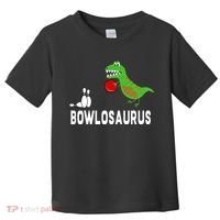 Funny Bowling S Dinosaur Bowler Dino Gift Idea Toddler T-Shirt thumb 0