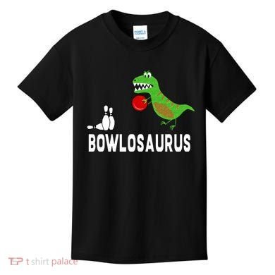 Funny Bowling S Dinosaur Bowler Dino Gift Idea Kids T-Shirt