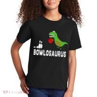 Funny Bowling S Dinosaur Bowler Dino Gift Idea Kids T-Shirt thumb 2
