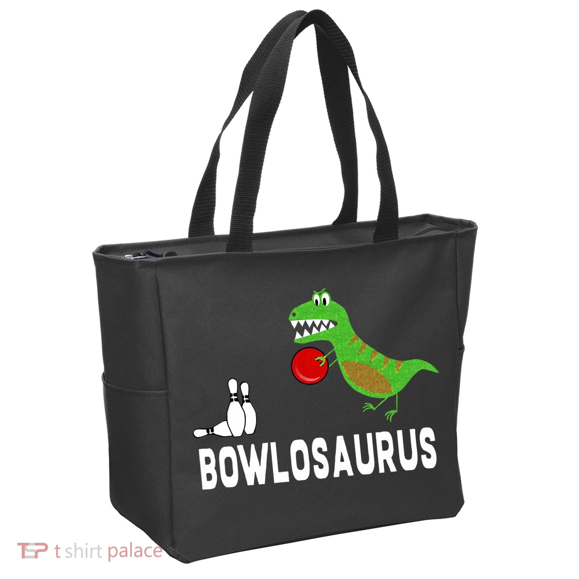 Funny Bowling S Dinosaur Bowler Dino Gift Idea Tote Bag