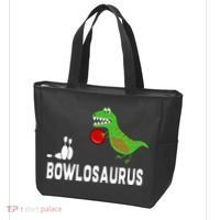 Funny Bowling S Dinosaur Bowler Dino Gift Idea Tote Bag thumb 3