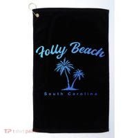 Folly Beach South Carolina Summer Sc Tropical Charleston Gift Golf Towel thumb 0