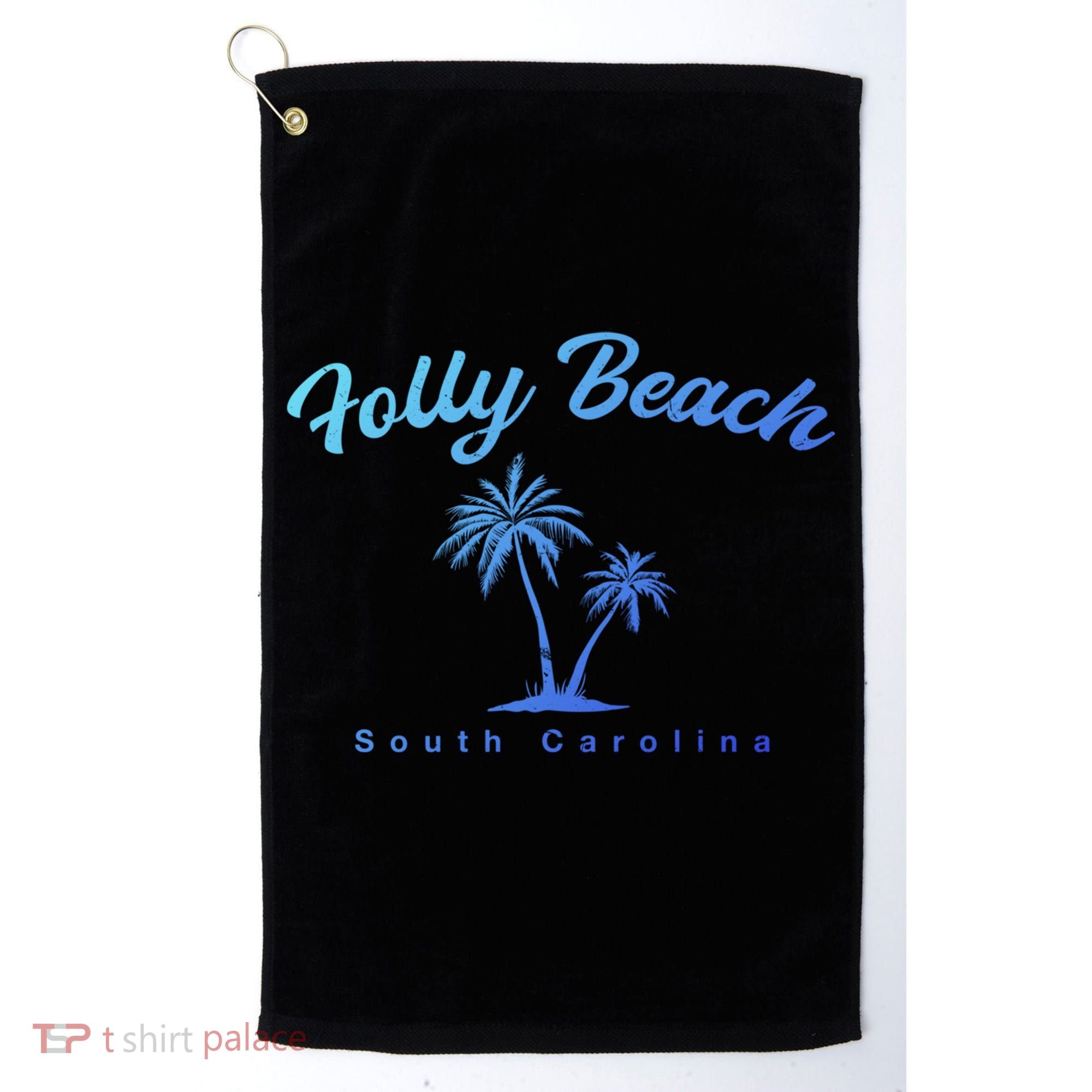 Folly Beach South Carolina Summer Sc Tropical Charleston Gift Golf Towel