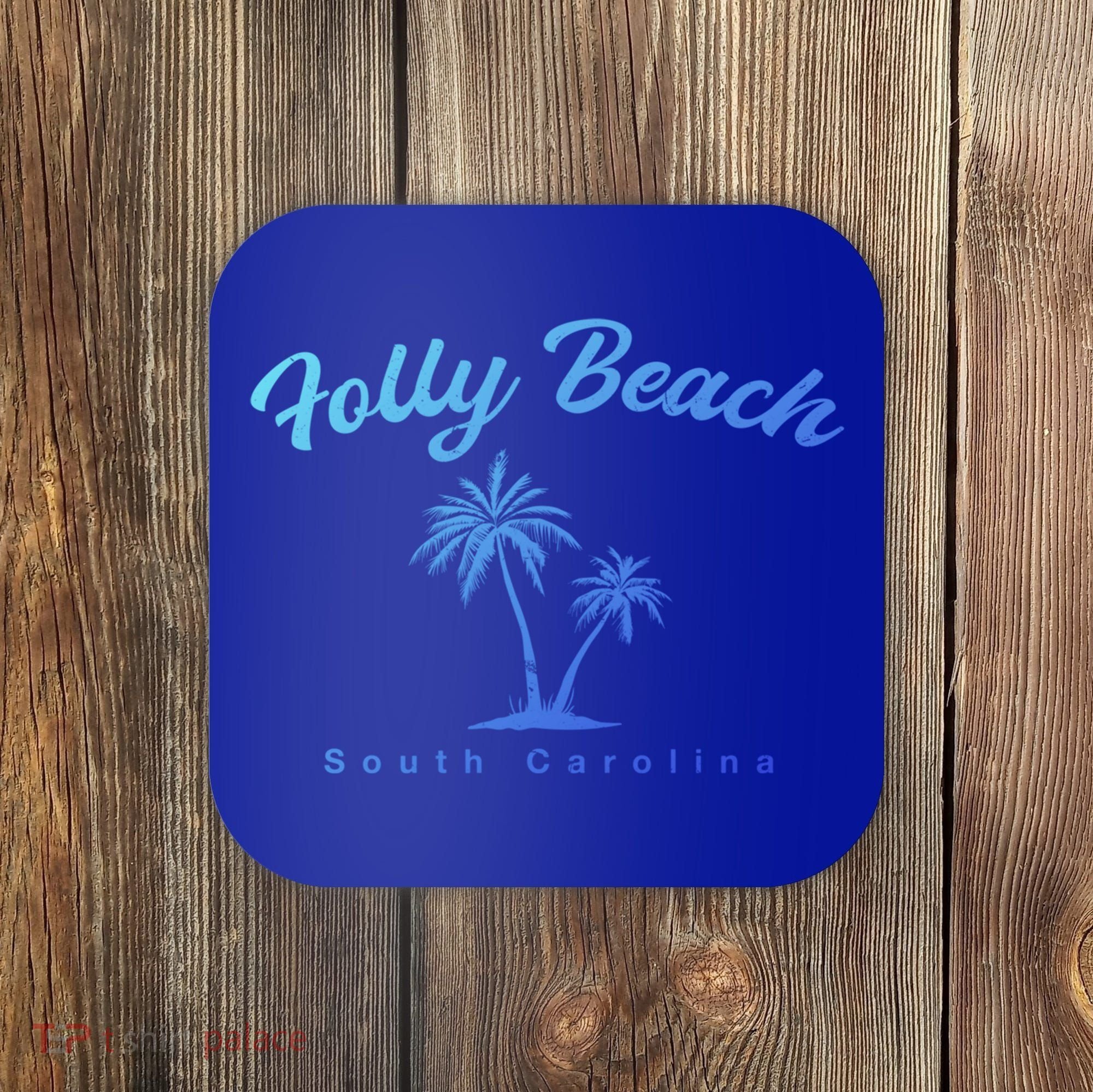 Folly Beach South Carolina Summer Sc Tropical Charleston Gift Coaster