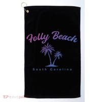 Folly Beach South Carolina Summer Sc Tropical Charleston Gift Golf Towel thumb 0