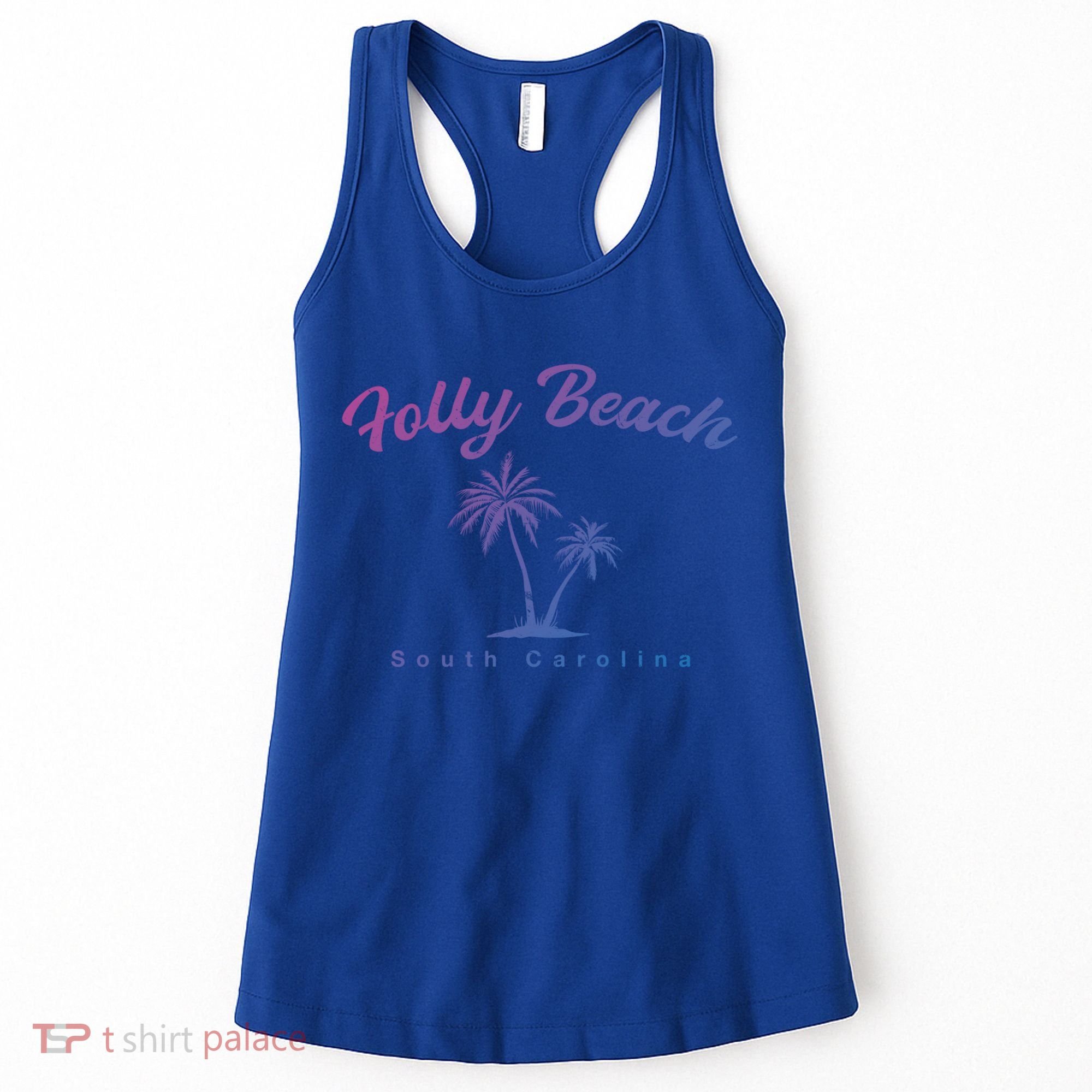 Folly Beach South Carolina Summer Sc Tropical Charleston Gift Women's Tank Top