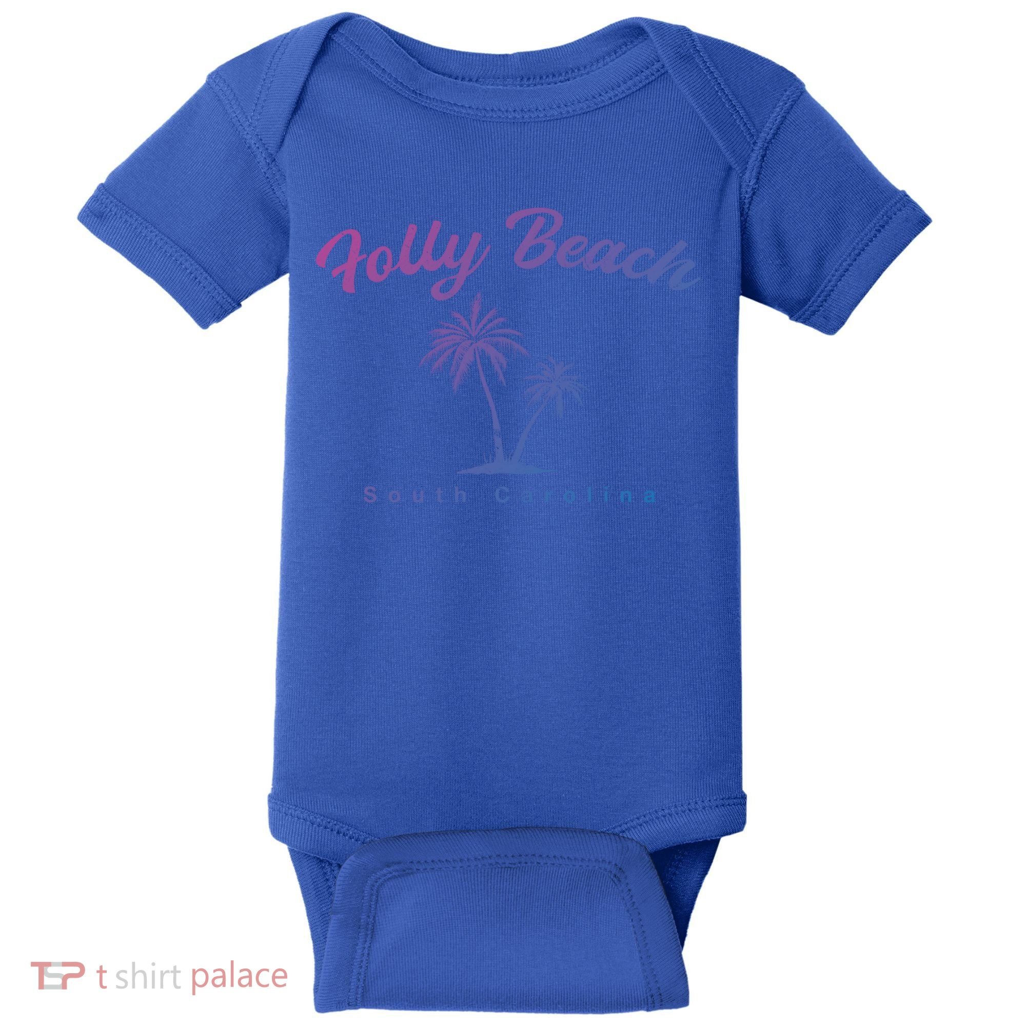 Folly Beach South Carolina Summer Sc Tropical Charleston Gift Baby Bodysuit