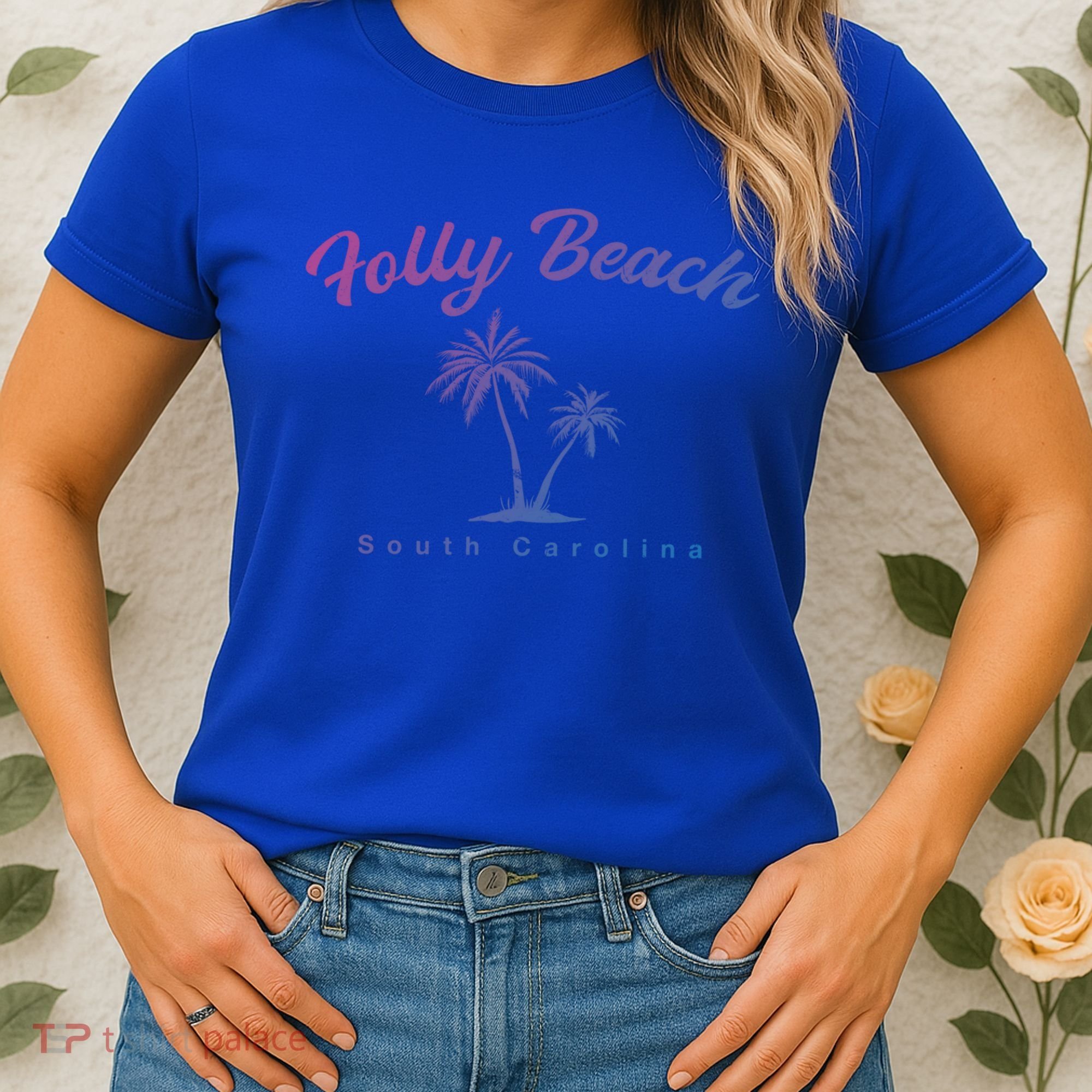 Folly Beach South Carolina Summer Sc Tropical Charleston Gift Women's T-Shirt