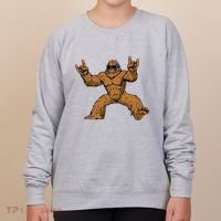 Funny Bigfoot Sasquatch Graphic Rock On Women's Sweatshirt thumb 0