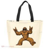 Funny Bigfoot Sasquatch Graphic Rock On Tote Bag thumb 0