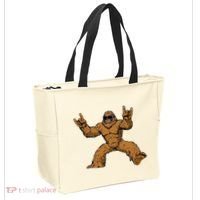 Funny Bigfoot Sasquatch Graphic Rock On Tote Bag thumb 2