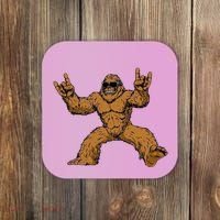 Funny Bigfoot Sasquatch Graphic Rock On Coaster thumb 0