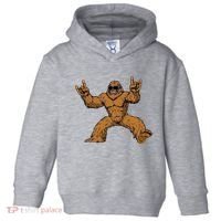 Funny Bigfoot Sasquatch Graphic Rock On Toddler Hoodie thumb 0