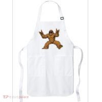 Funny Bigfoot Sasquatch Graphic Rock On Apron thumb 0