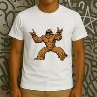 Funny Bigfoot Sasquatch Graphic Rock On T-Shirt thumb 3