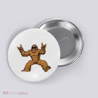 Funny Bigfoot Sasquatch Graphic Rock On Button thumb 0