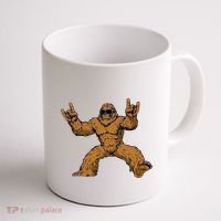 Funny Bigfoot Sasquatch Graphic Rock On Coffee Mug thumb 1