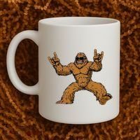 Funny Bigfoot Sasquatch Graphic Rock On Coffee Mug thumb 2