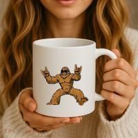 Funny Bigfoot Sasquatch Graphic Rock On Coffee Mug thumb 3