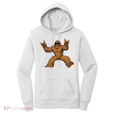 Funny Bigfoot Sasquatch Graphic Rock On Women's Hoodie