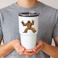 Funny Bigfoot Sasquatch Graphic Rock On Tumbler thumb 2