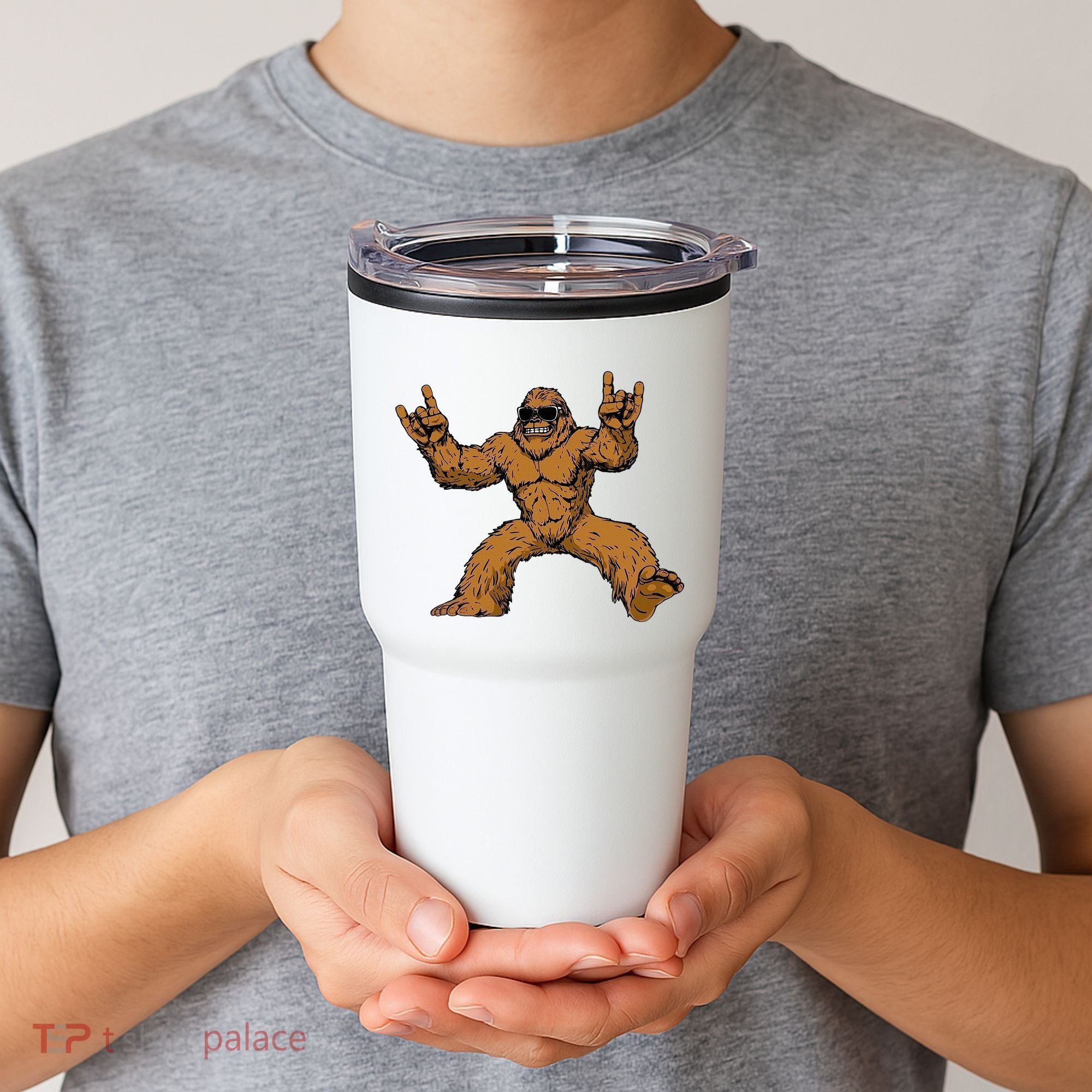 Funny Bigfoot Sasquatch Graphic Rock On Tumbler