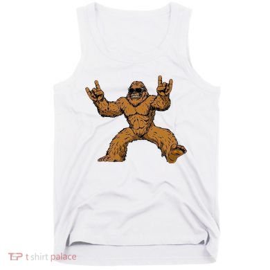 Funny Bigfoot Sasquatch Graphic Rock On Tank Top