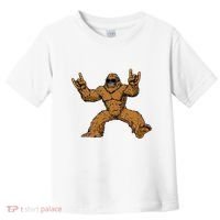 Funny Bigfoot Sasquatch Graphic Rock On Toddler T-Shirt thumb 0