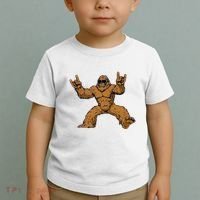 Funny Bigfoot Sasquatch Graphic Rock On Toddler T-Shirt thumb 2