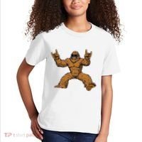 Funny Bigfoot Sasquatch Graphic Rock On Kids T-Shirt thumb 2