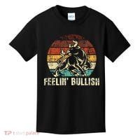 Feelin Bullish Stock Market Trading Day Trader Investor Kids T-Shirt thumb 0