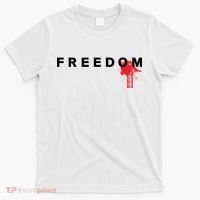 Freedom Blood Splatter Fight For Charlie Kirk Christian Faith USA T-Shirt thumb 0