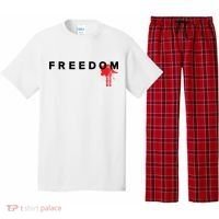 Freedom Blood Splatter Fight For Charlie Kirk Christian Faith USA Pajama Set thumb 0