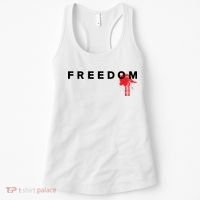Freedom Blood Splatter Fight For Charlie Kirk Christian Faith USA Women's Tank Top thumb 0