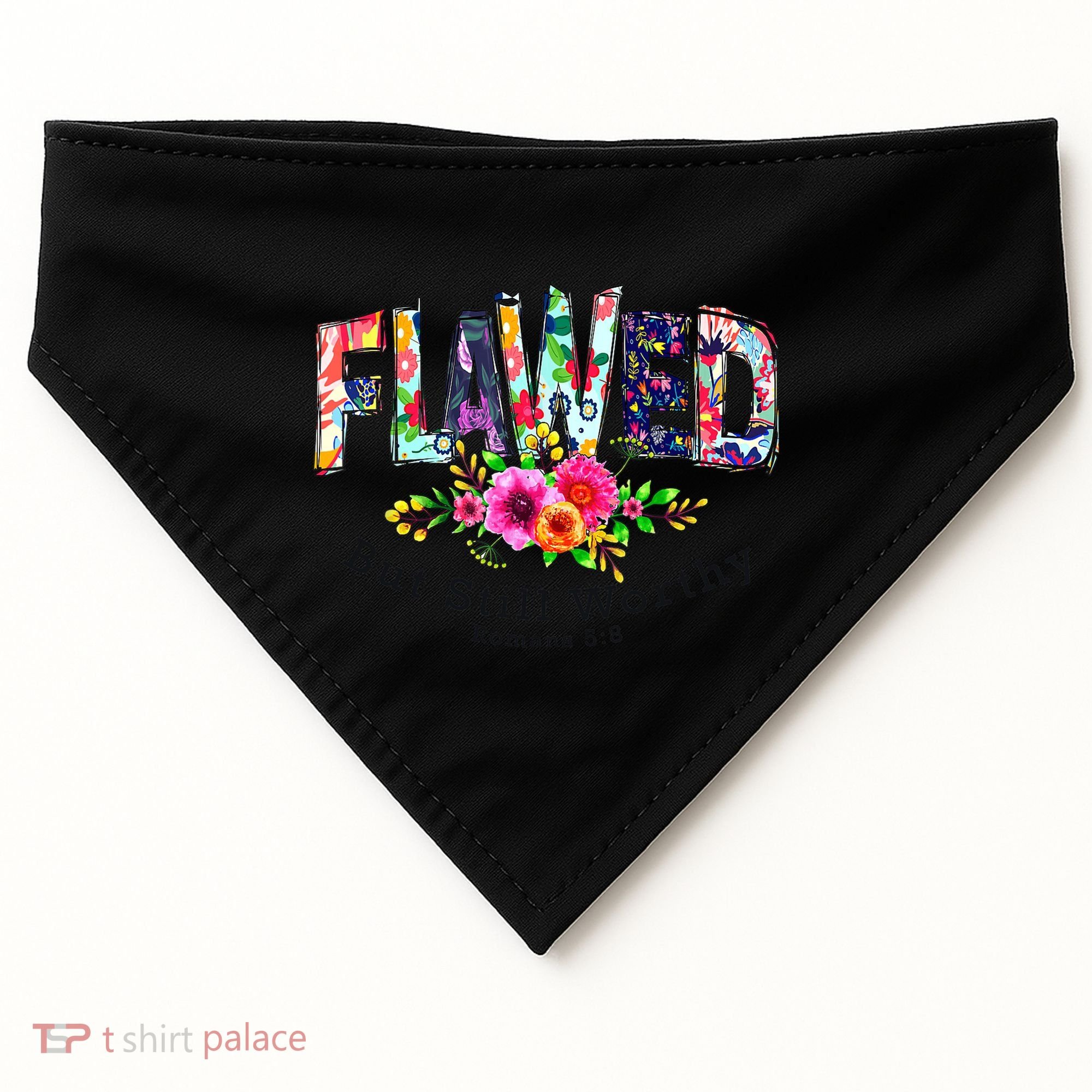 Flawed But Still Worthy Redeemed And Forgiven Christian USA-Made Doggie Bandana