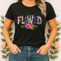 Flawed But Still Worthy Redeemed And Forgiven Christian Women's T-Shirt thumb 2