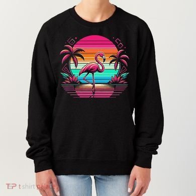 Flamingo Beach Summer Vibes Palm Tree Tropical Summer Women's Sweatshirt