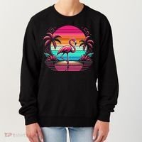Flamingo Beach Summer Vibes Palm Tree Tropical Summer Women's Sweatshirt thumb 0