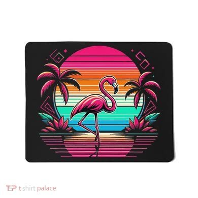 Flamingo Beach Summer Vibes Palm Tree Tropical Summer Mousepad