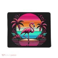 Flamingo Beach Summer Vibes Palm Tree Tropical Summer Mousepad thumb 0