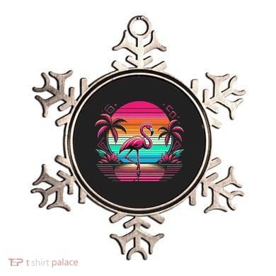 Flamingo Beach Summer Vibes Palm Tree Tropical Summer Ornament