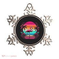 Flamingo Beach Summer Vibes Palm Tree Tropical Summer Ornament thumb 0