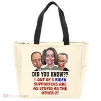 Funny Biden Supporters Are Stupid Anti Biden Democrats Gift Tote Bag thumb 0